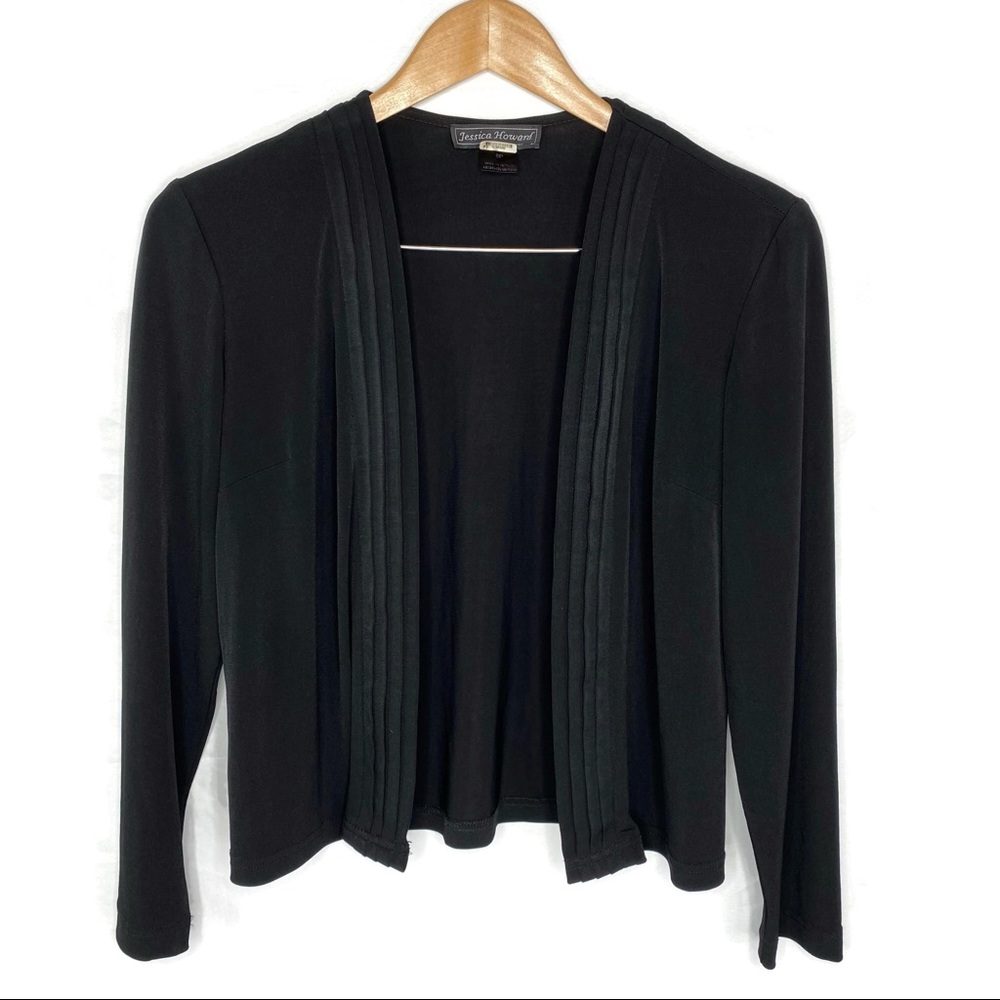 Jessica Howard Black Bolero Light Weight Jacket Sweater perfect for Summer 8P